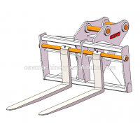 CE/ISO certificate pallet fork for excavator SK135 excavator pallet fork 2500kgs paylod