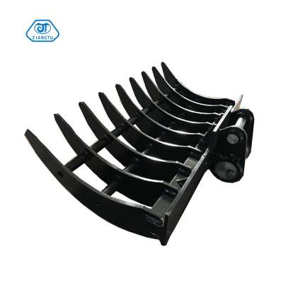 Mini Excavator Garden Leaf Rake Stone Rake for Digger Machine